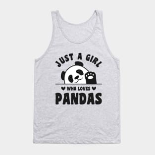 Just a Girl Who Loves Pandas Tank Top